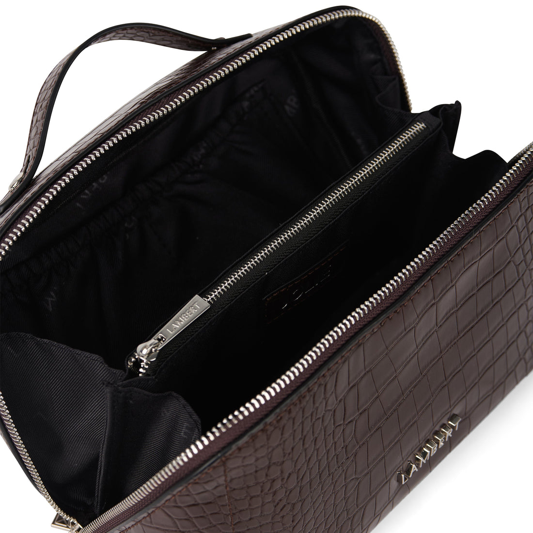 The Jolie – Bark Vegan Leather Makeup Bag