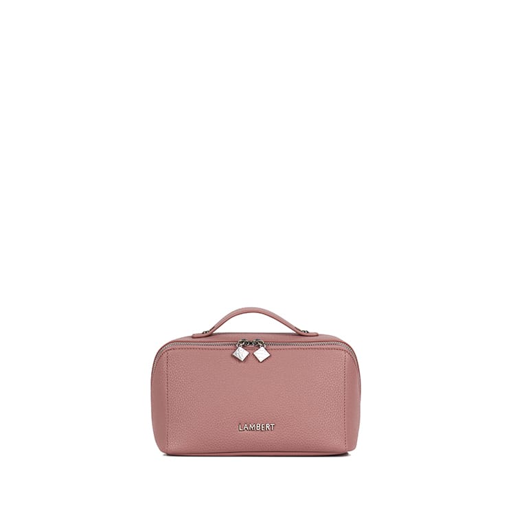La Jolie - Trousse à maquillage en cuir vegan clay