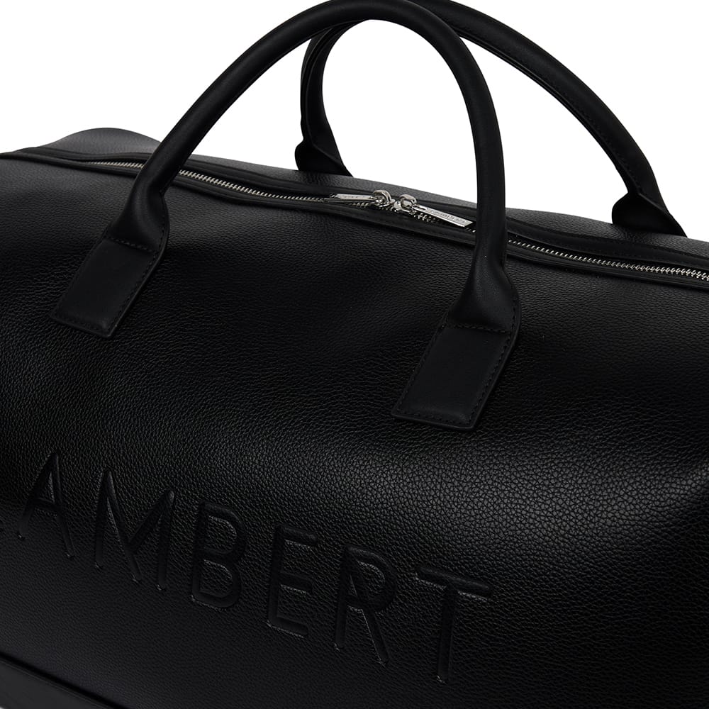 Le June - Sac de voyage fourre-tout en cuir vegan noir recyclé