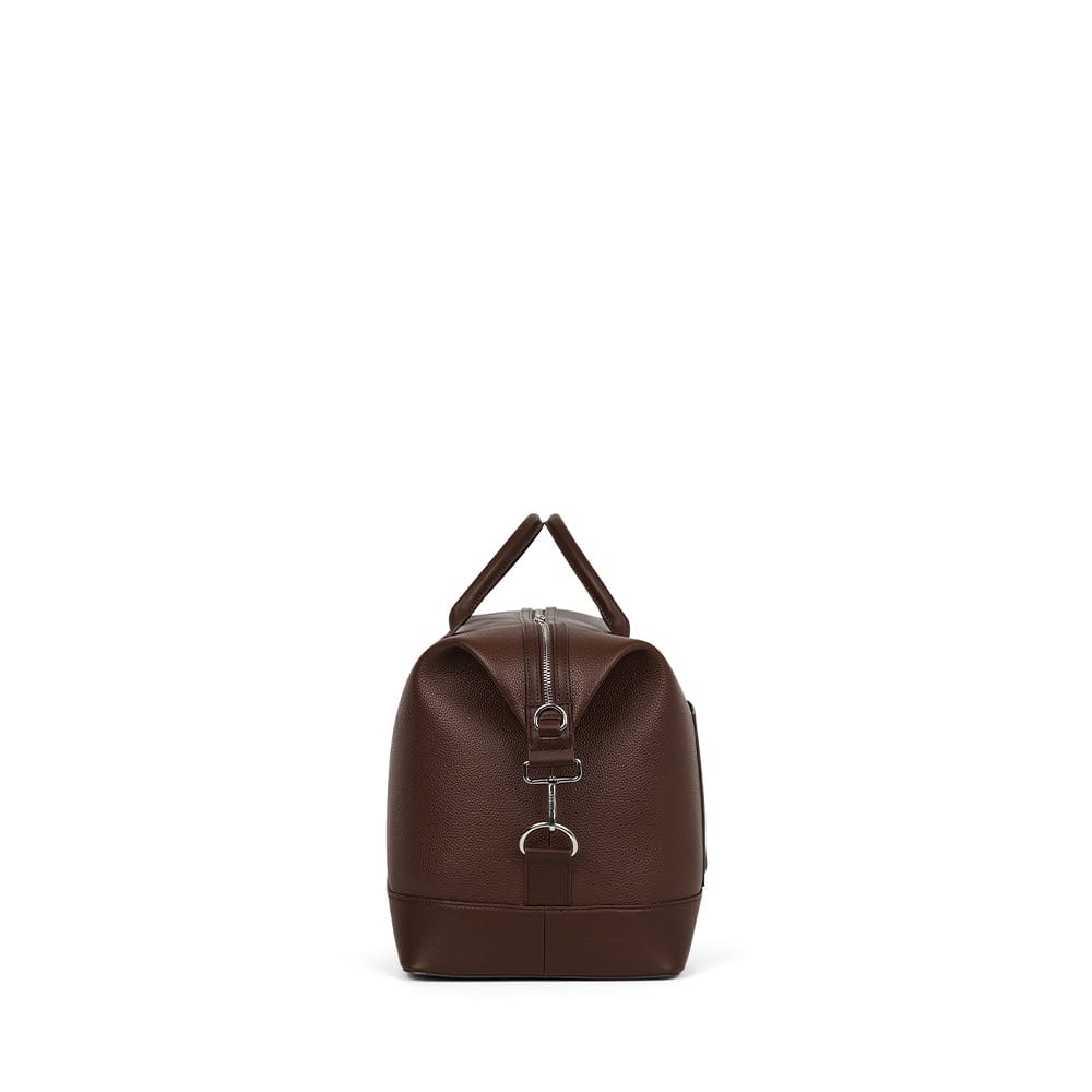 Le June - Sac de voyage fourre-tout en cuir vegan chocolate