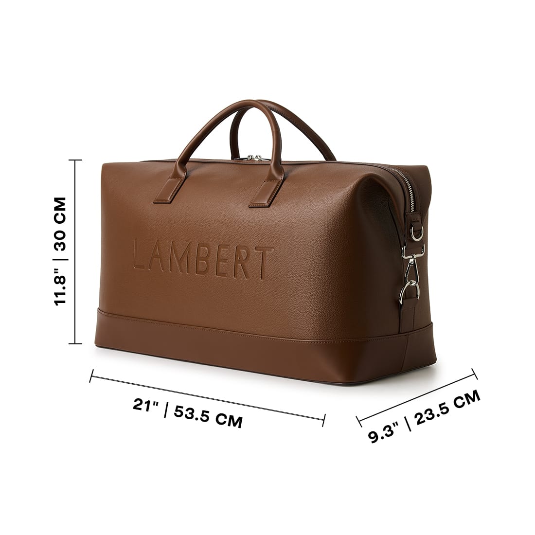 Le June - Sac de voyage fourre-tout en cuir vegan hazelnut