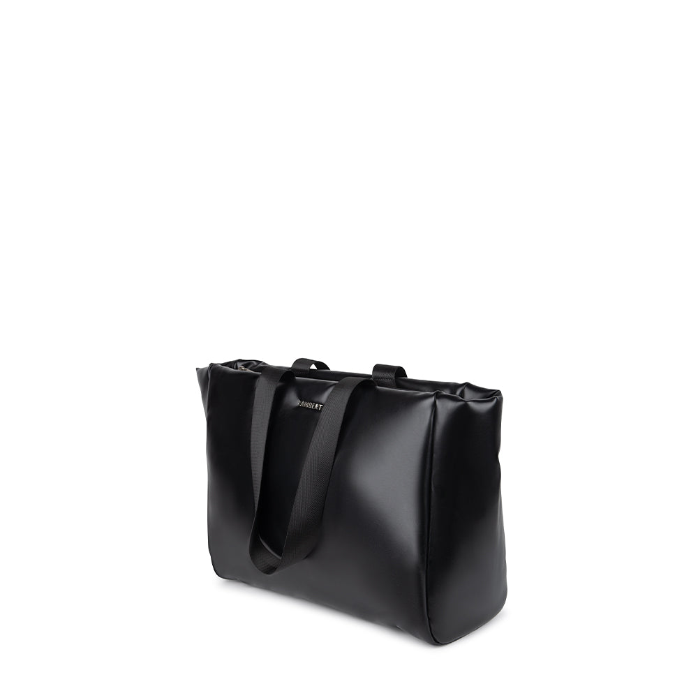 The Kaia - Black Vegan Leather Tote Bag