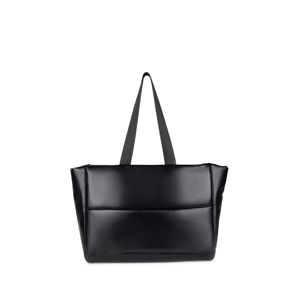 Le Kaia - Sac fourre-tout en cuir vegan noir recyclé