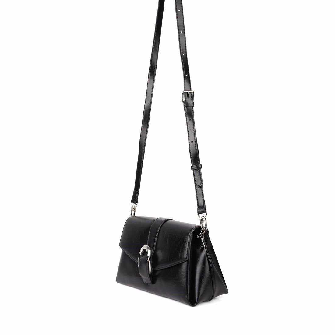 The Kelly - 2-in-1 Black Vegan Leather Handbag