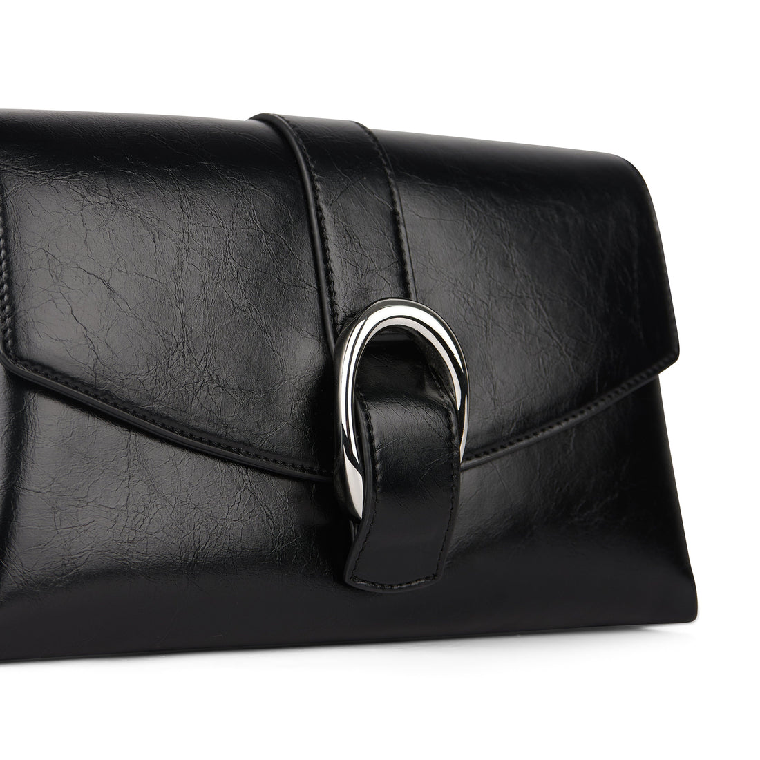 The Kelly - 2-in-1 Black Vegan Leather Handbag