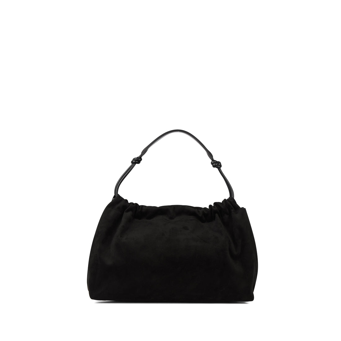 The Lara – Black Vegan Suede Shoulder Bag