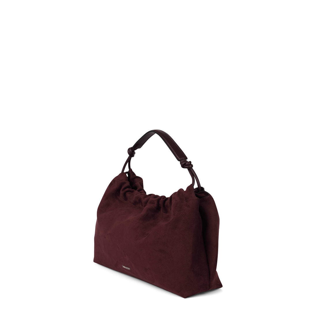 The Lara – Mahogany Vegan Suede Shoulder Bag