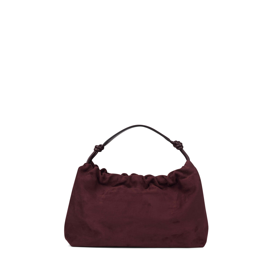 The Lara – Mahogany Vegan Suede Shoulder Bag