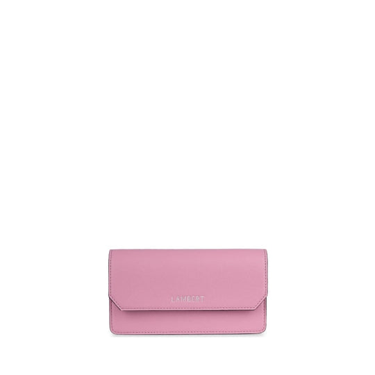The Layla - Whisper Pink Vegan Leather Wallet on a Chain