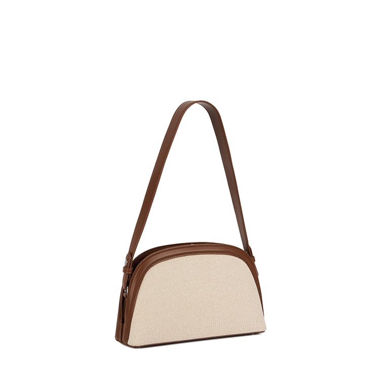 Le Louise – Sac à main 2-en-1 en canevas hazelnut