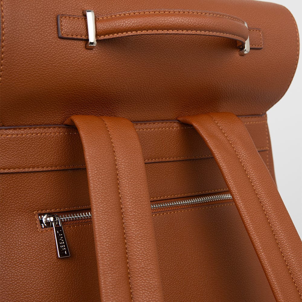 The Lydia - Black Vegan Leather Backpack