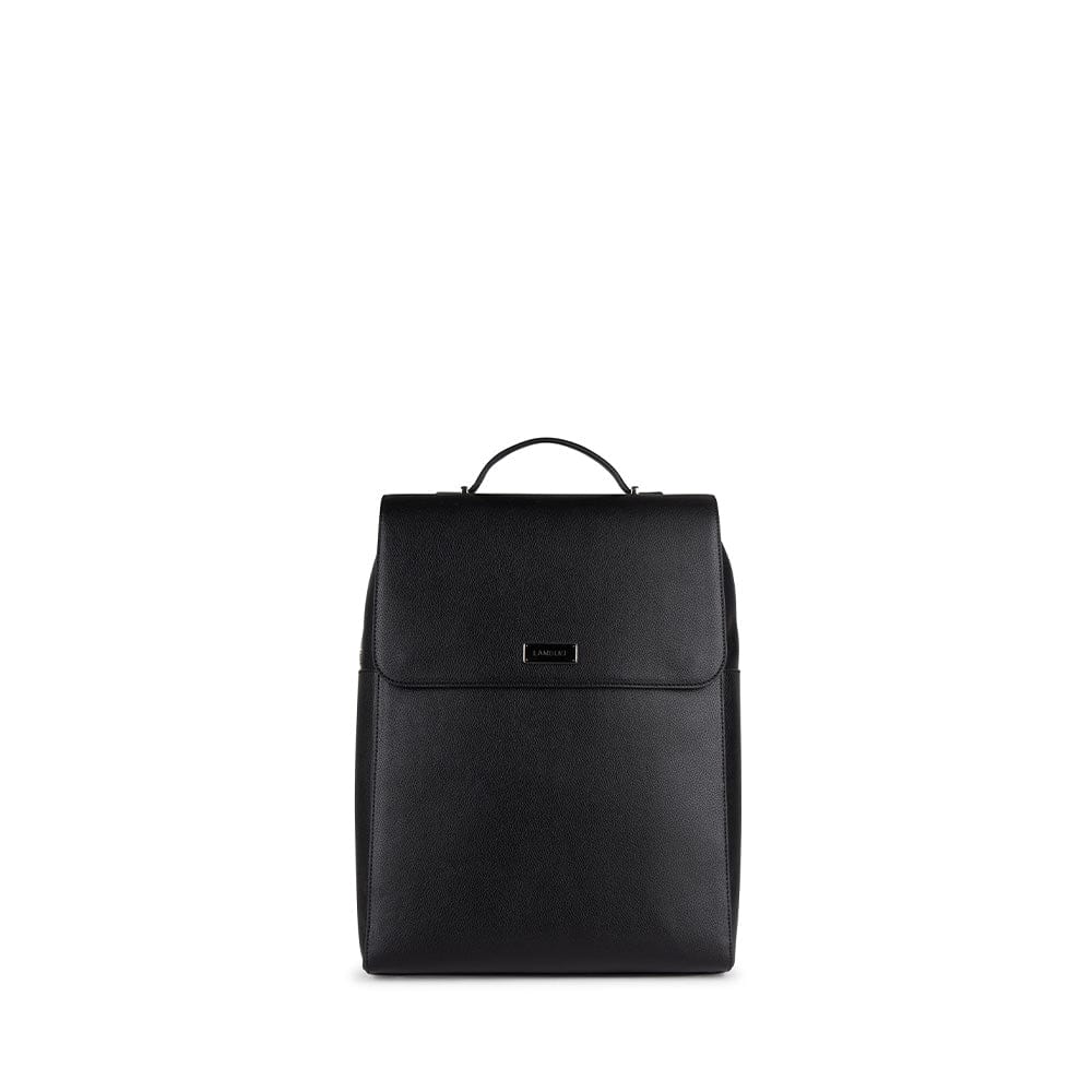 The Lydia - Black Vegan Leather Backpack