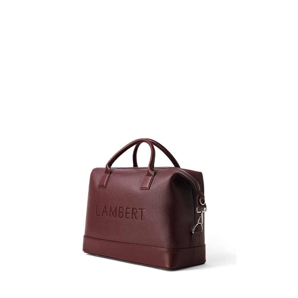 Le Mae - Petit sac de voyage en cuir vegan cassis