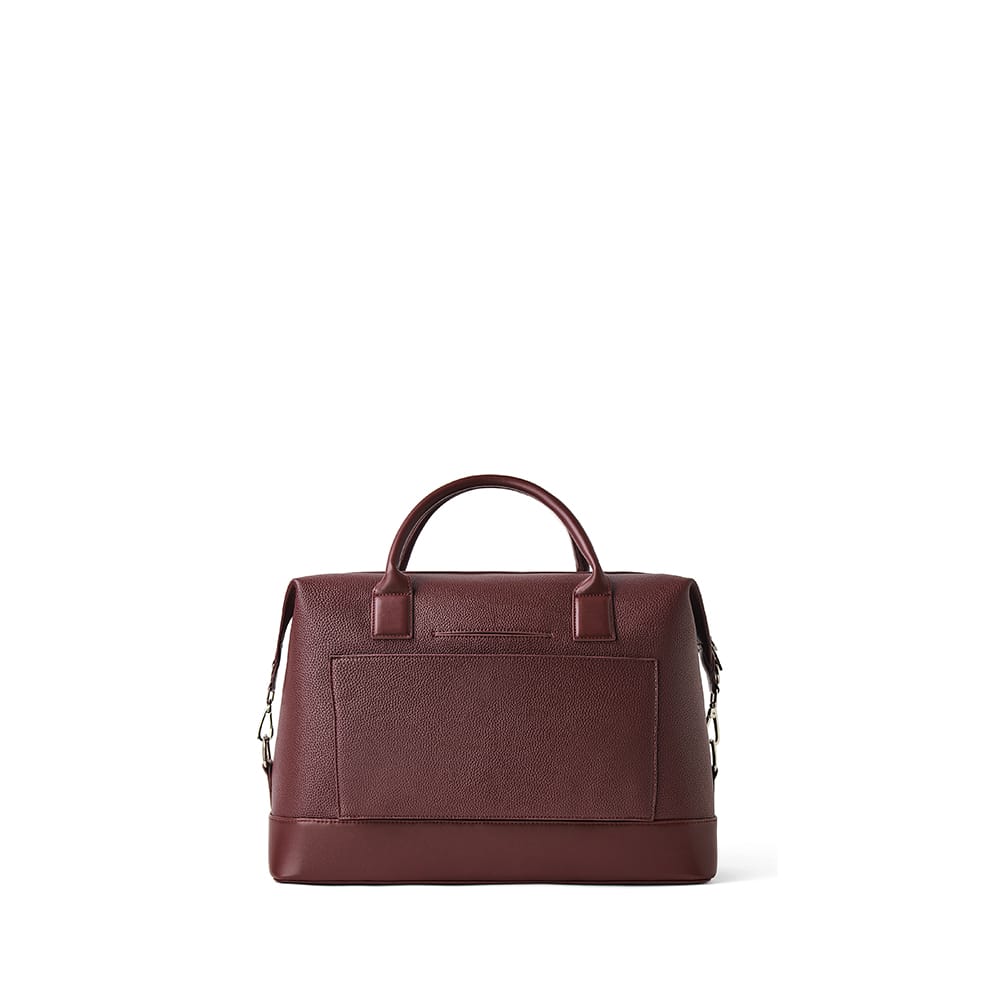 Le Mae - Petit sac de voyage en cuir vegan cassis