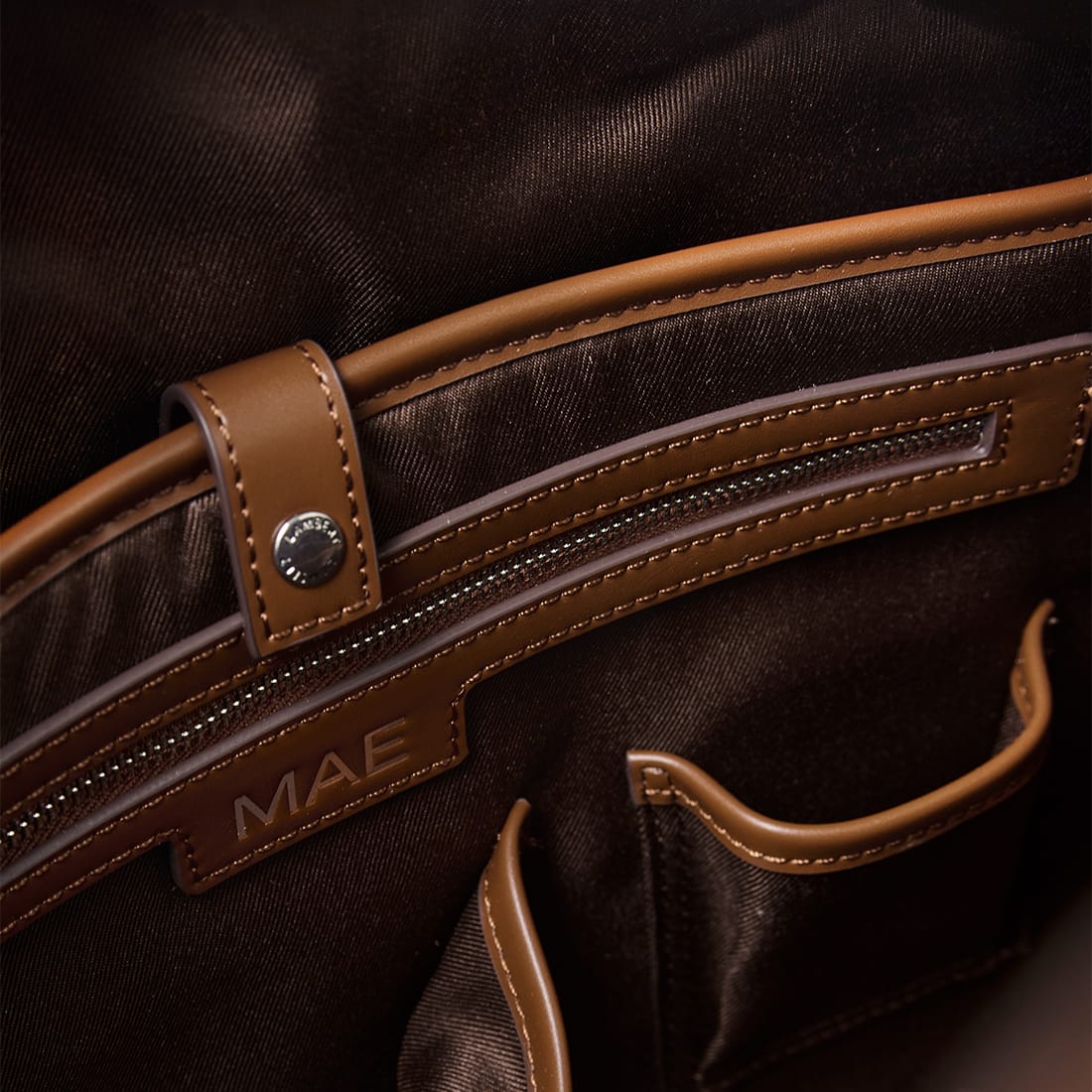 The Mae - Hazelnut Vegan Leather Small Travel Bag