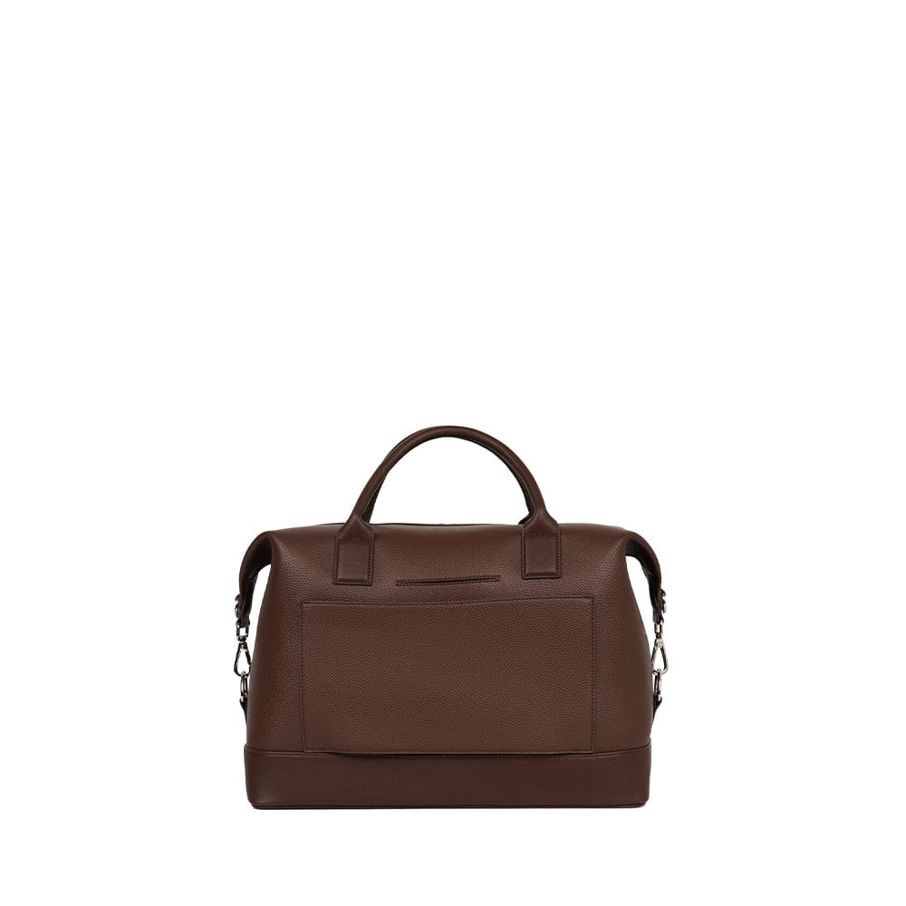 Le Mae - Petit sac de voyage en cuir vegan chocolate