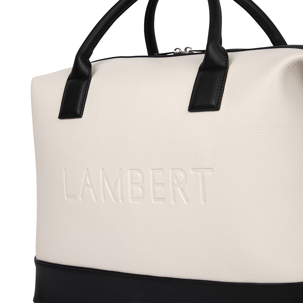 Le Mae - Petit sac de voyage en cuir vegan oyster
