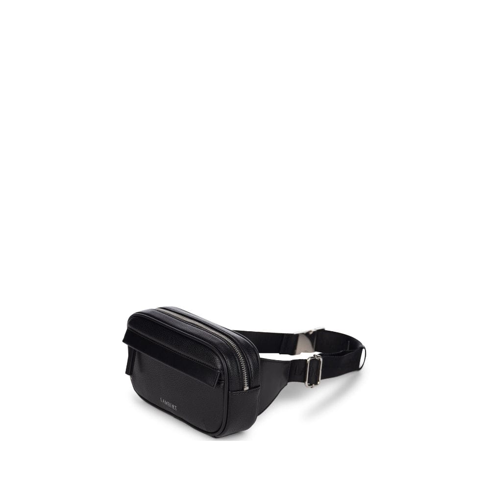 The Marina - Black Vegan Leather Waist Bag