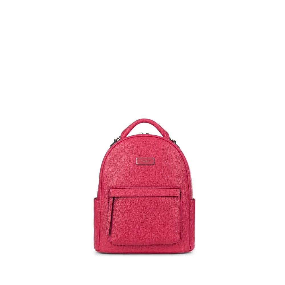 The Maude - Raspberry Vegan Leather Backpack