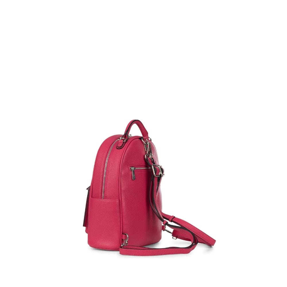 Le Maude - Sac à dos 3-en-1 en cuir vegan raspberry