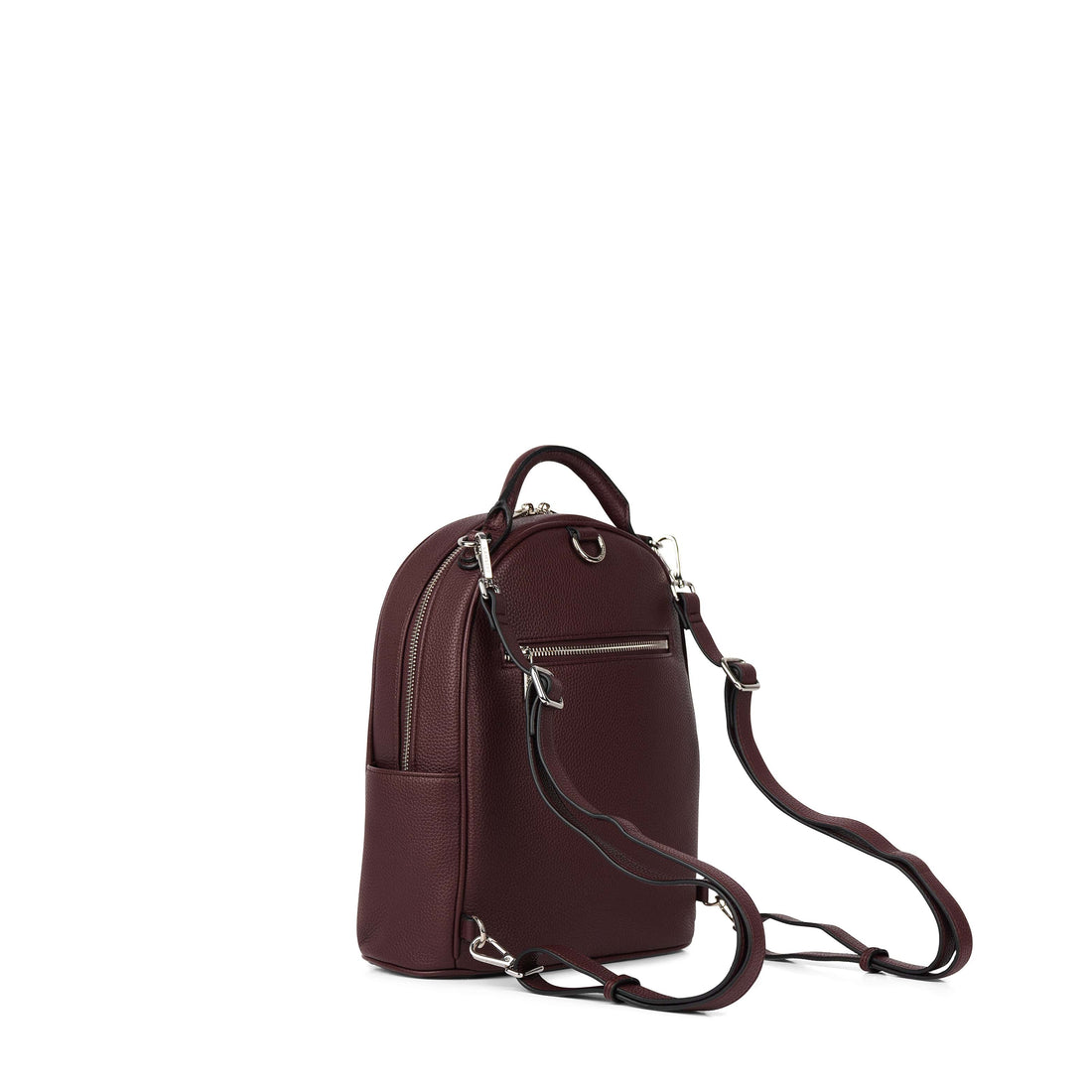 The Maude – 3-in-1 Vegan Leather Backpack in Mahogany