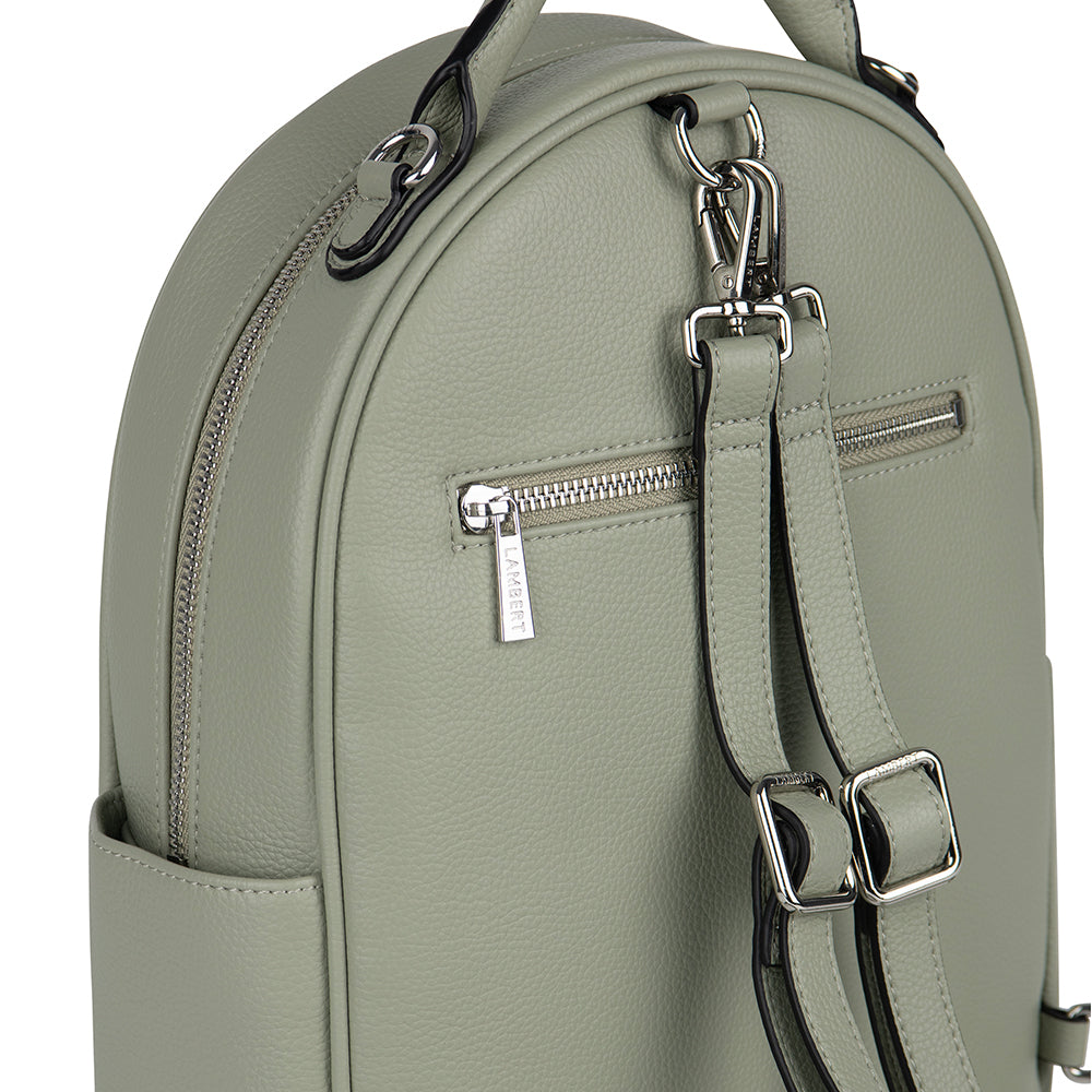 Le Maude - 3-in-1 Vegan Sage Leather Backpack