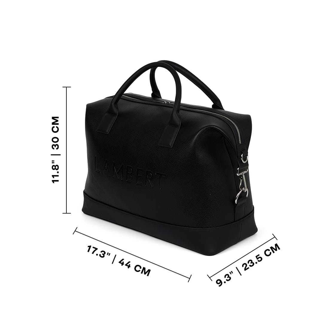 Le Mae - Petit sac de voyage en cuir vegan noir