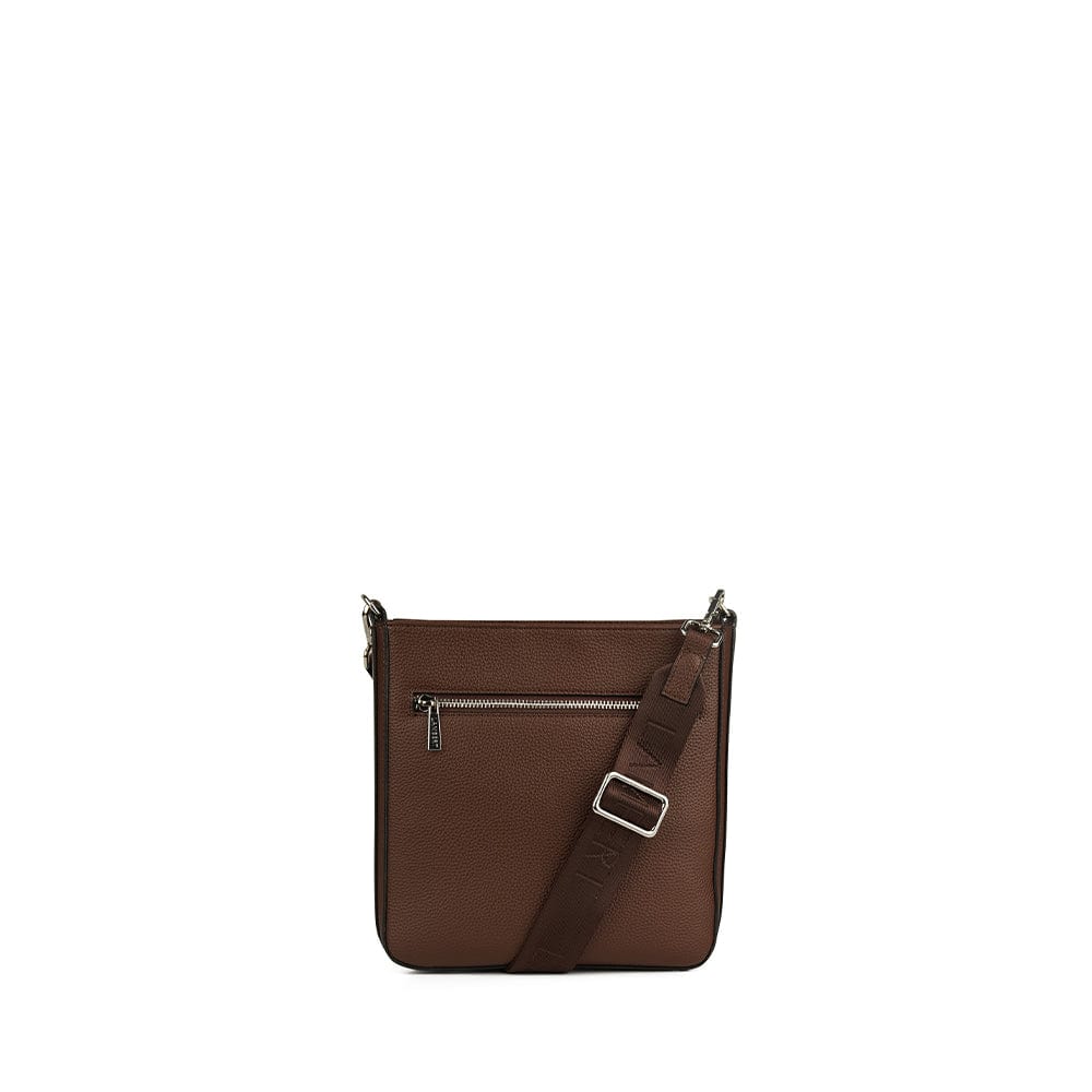 Le Natalia - Sac bandoulière en cuir vegan chocolate