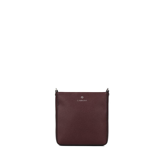 Le Natalia - Sac bandoulière en cuir vegan mahogany