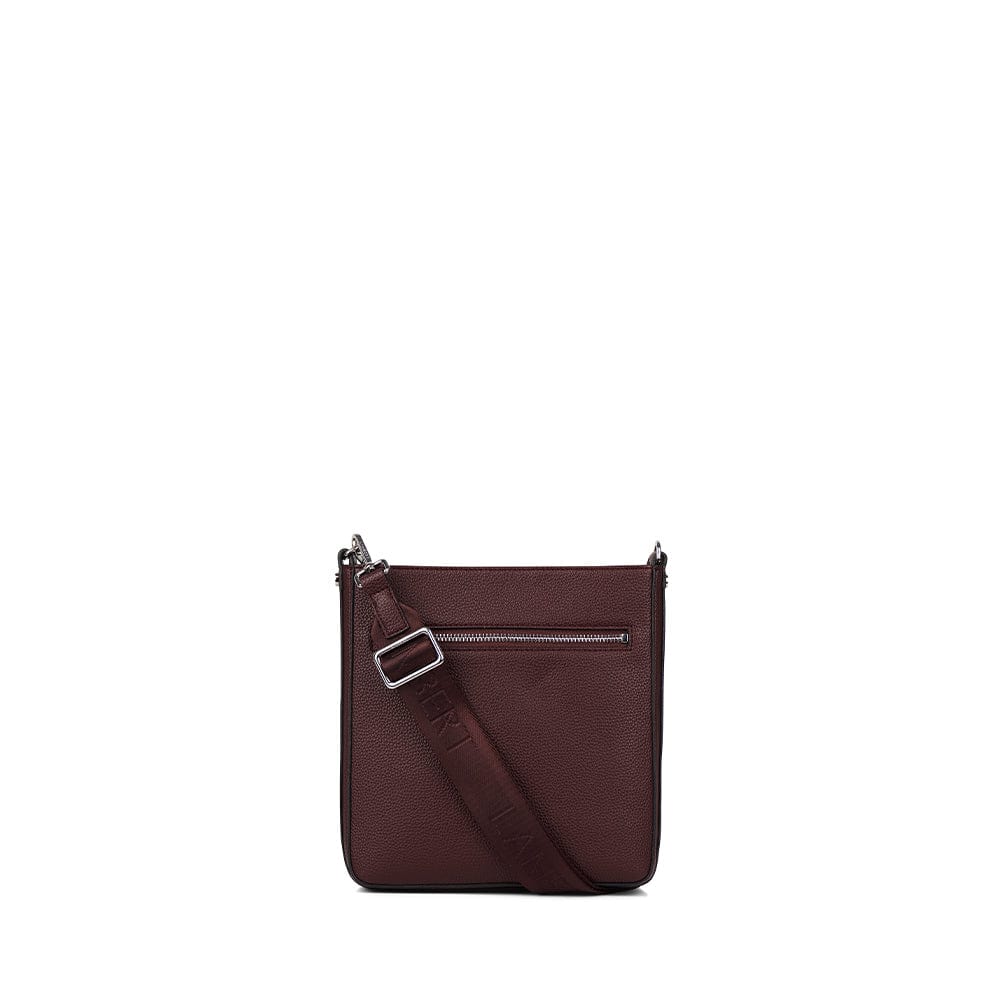 Le Natalia - Sac bandoulière en cuir vegan mahogany