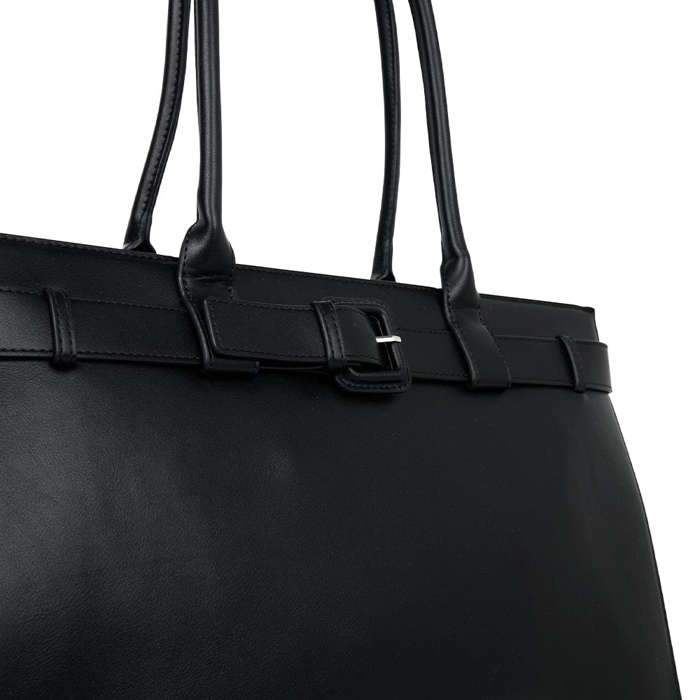 The Odelia – Vegan Leather Tote Bag in Black