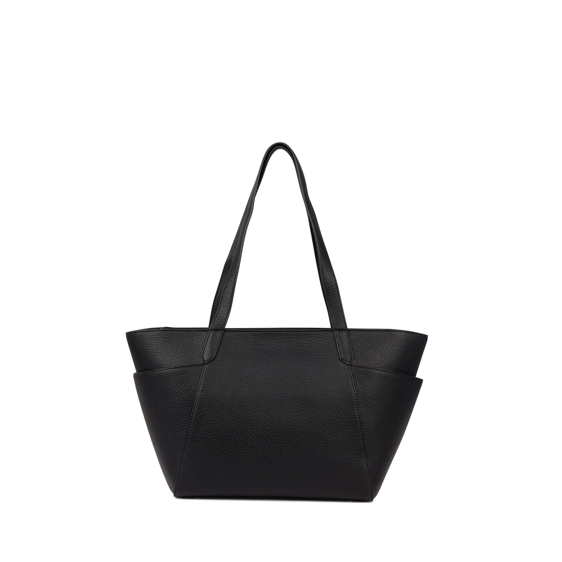 The Opale – Black Medium Vegan Leather Tote Bag