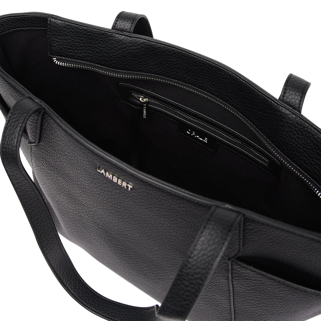 The Opale – Black Medium Vegan Leather Tote Bag