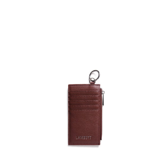 Le Phoebe – Porte-carte en cuir vegan cassis