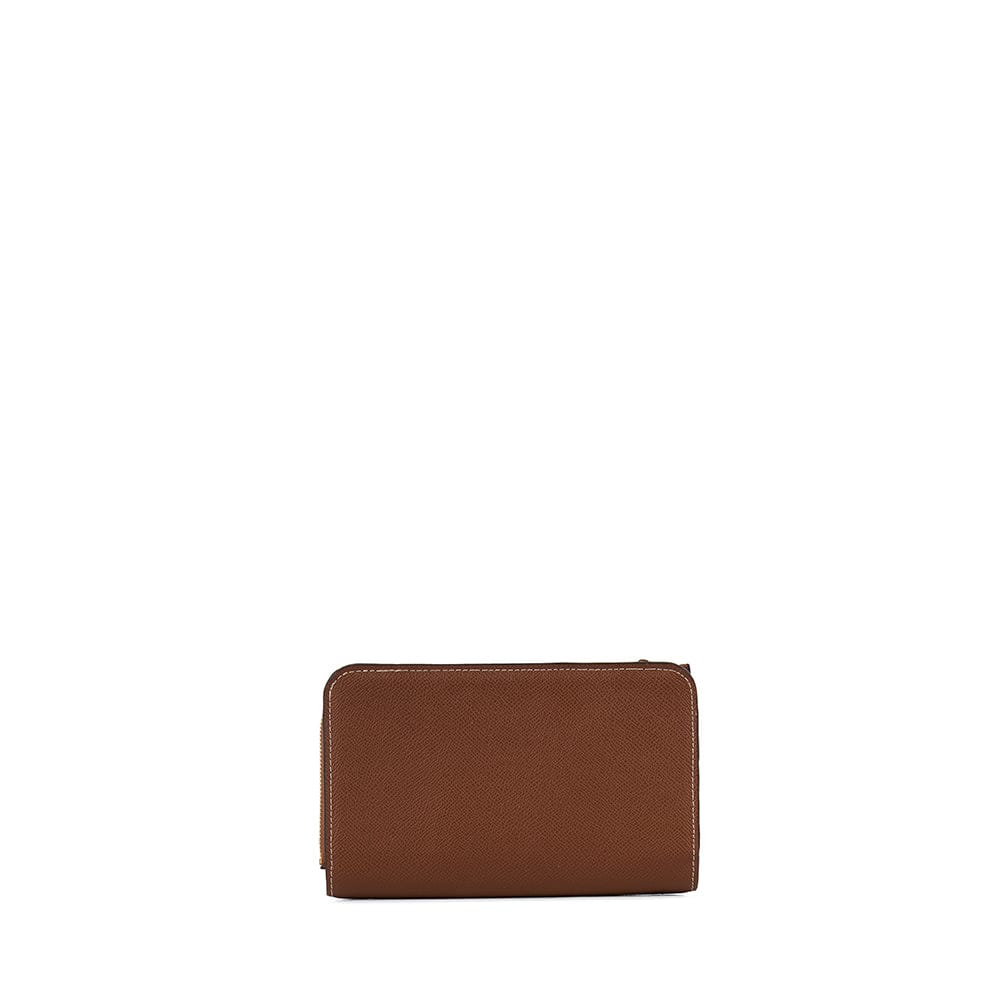 Le Quinn - Portefeuille en cuir vegan hazelnut