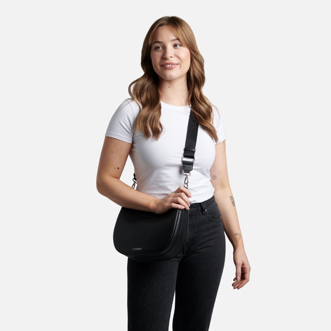 The Rachel - 2-in-1Black Vegan Leather Handbag
