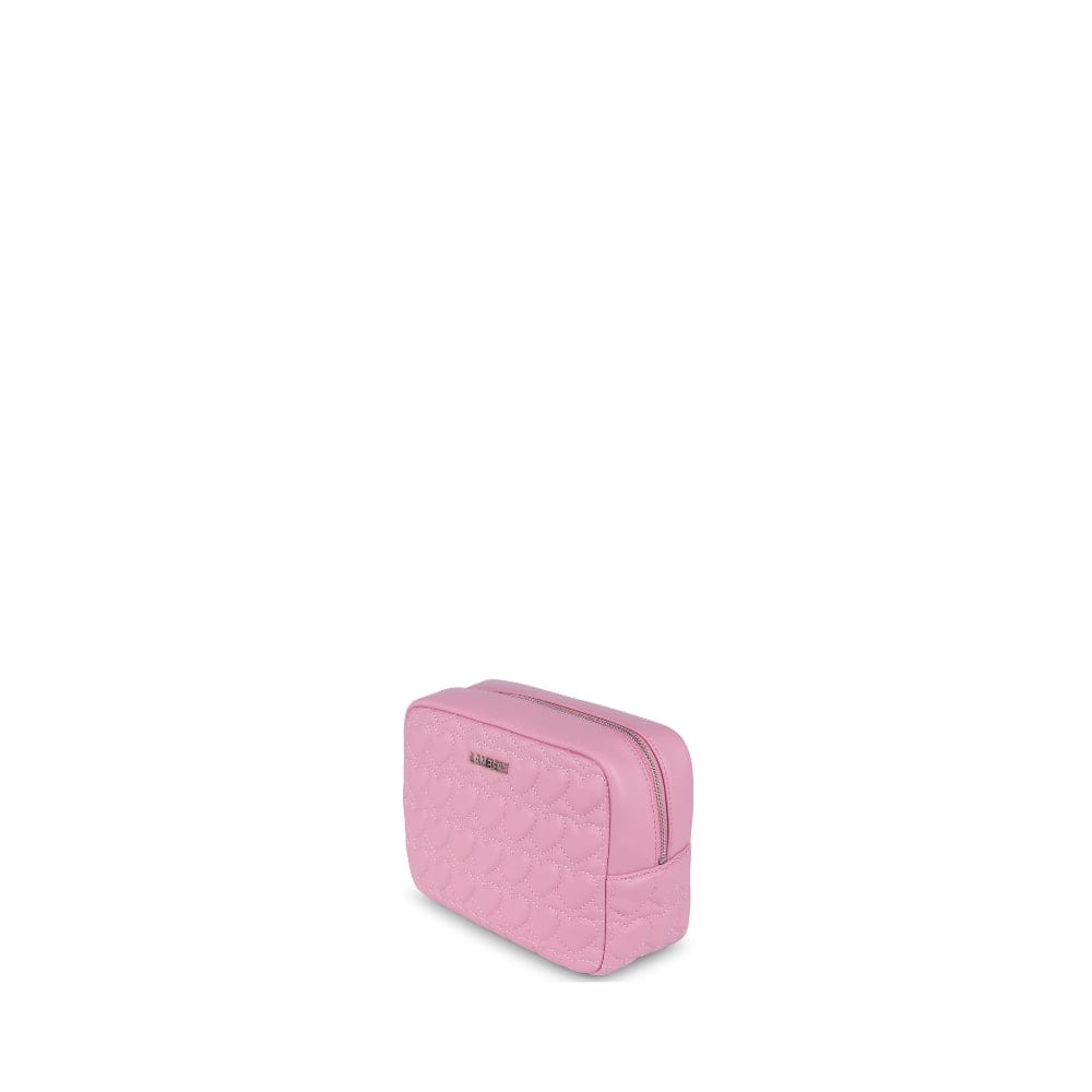 La Rosie - Trousse de toilette matelassé en cuir vegan whisper pink