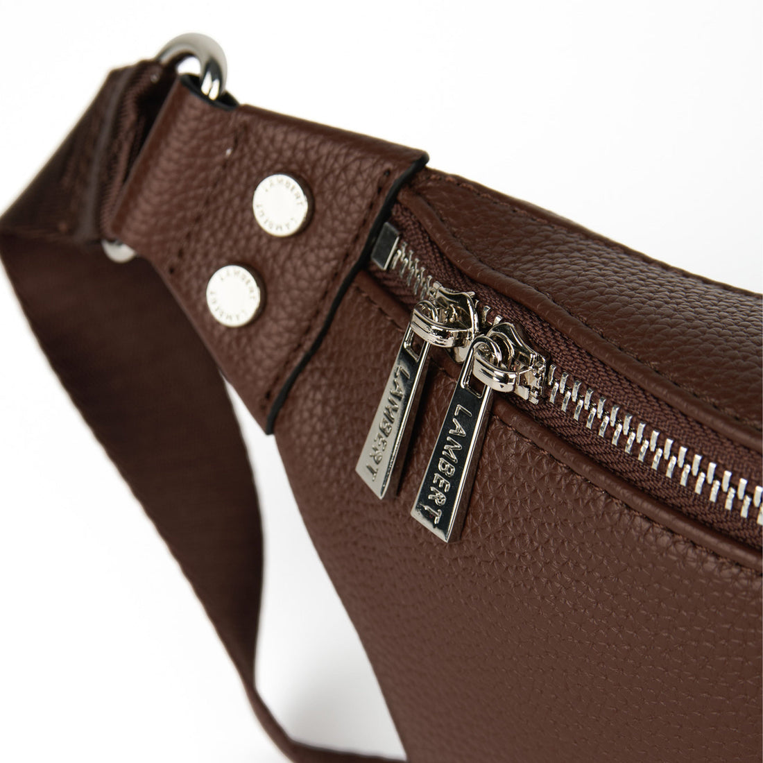 Le Sarah - Sac banane en cuir vegan chocolate