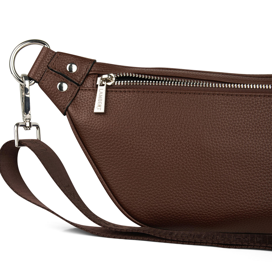Le Sarah - Sac banane en cuir vegan chocolate