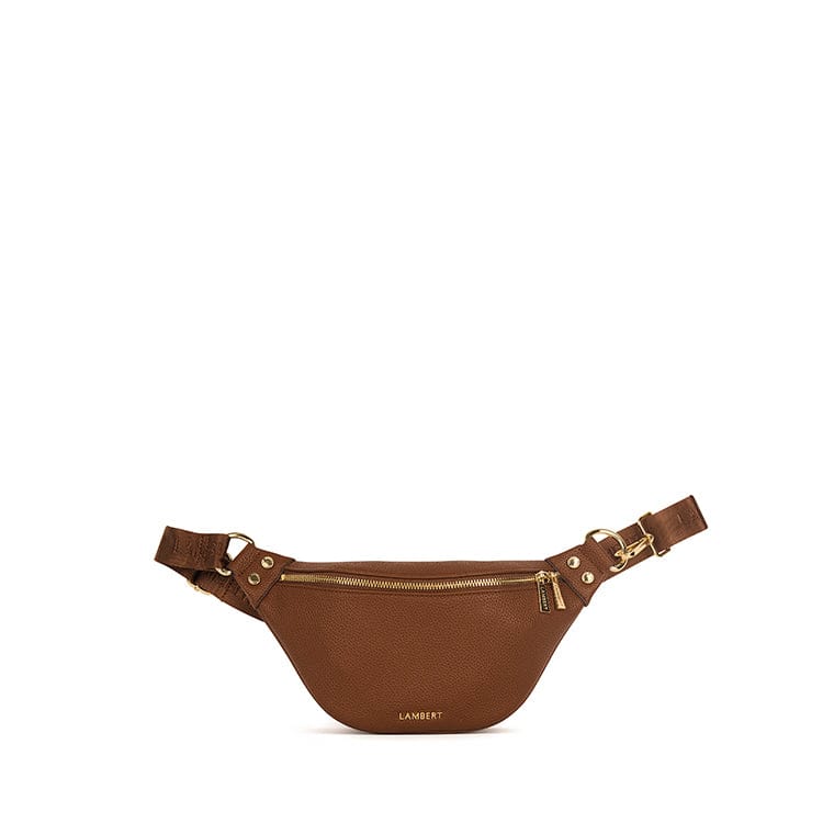 Le Sarah - Sac banane en cuir vegan hazelnut