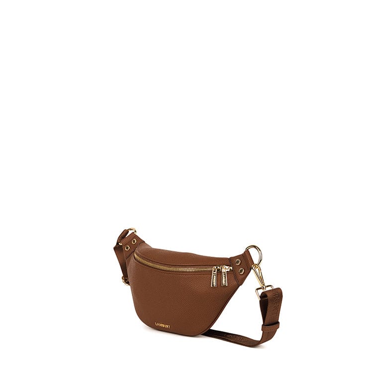 Le Sarah - Sac banane en cuir vegan hazelnut