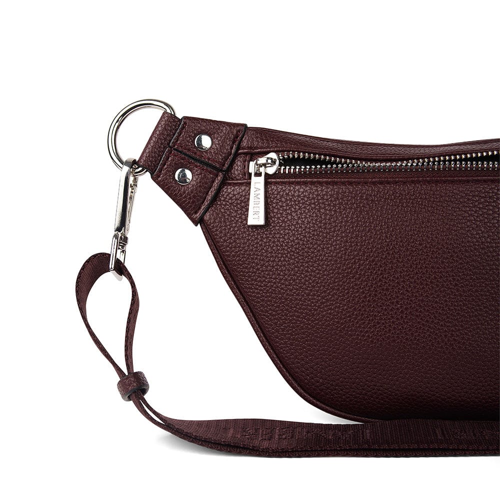 The Sarah – Vegan Leather Belt Bag in Mahogany
