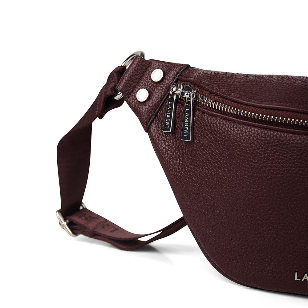 The Sarah – Vegan Leather Belt Bag in Mahogany
