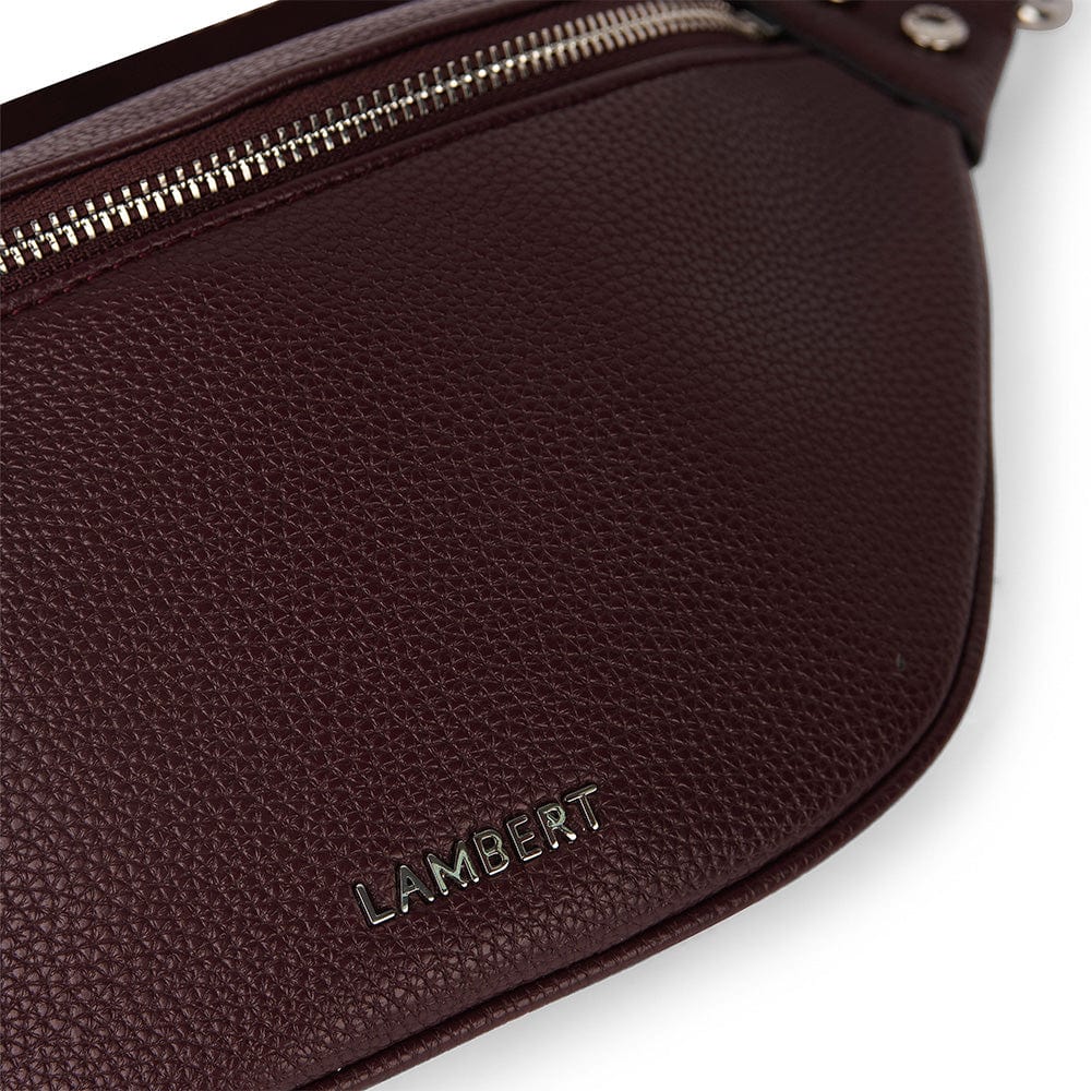 The Sarah – Vegan Leather Belt Bag in Mahogany