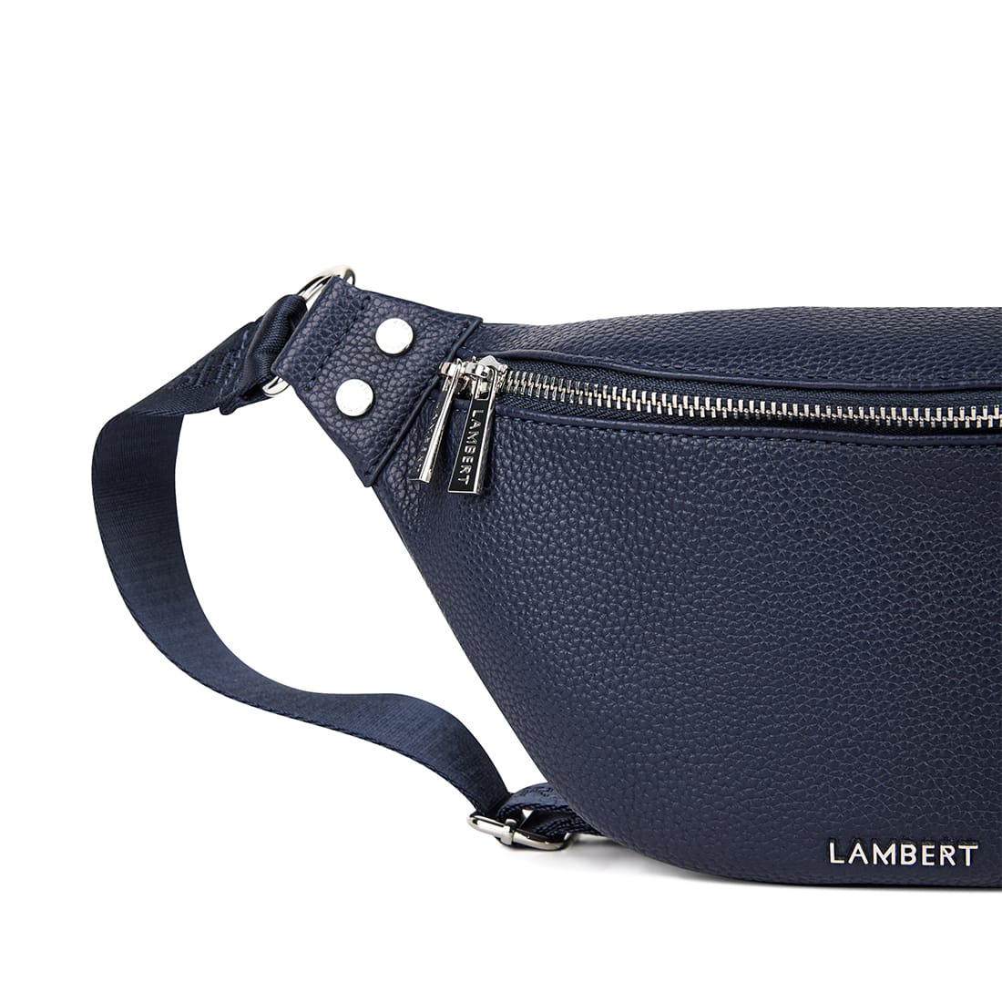 Le Sarah - Sac banane en cuir vegan marine