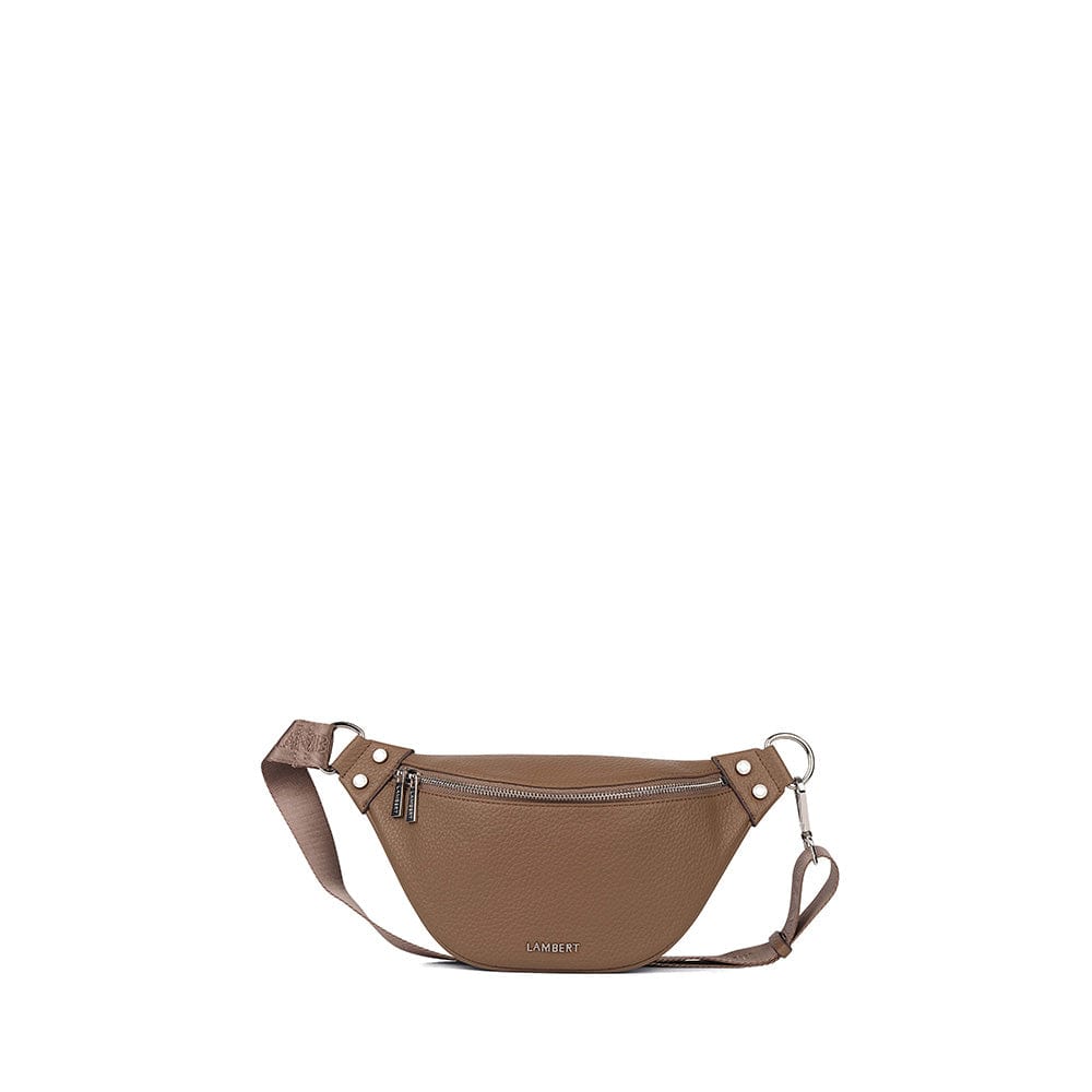 The Sarah – Vegan Leather Belt Bag in Taupe