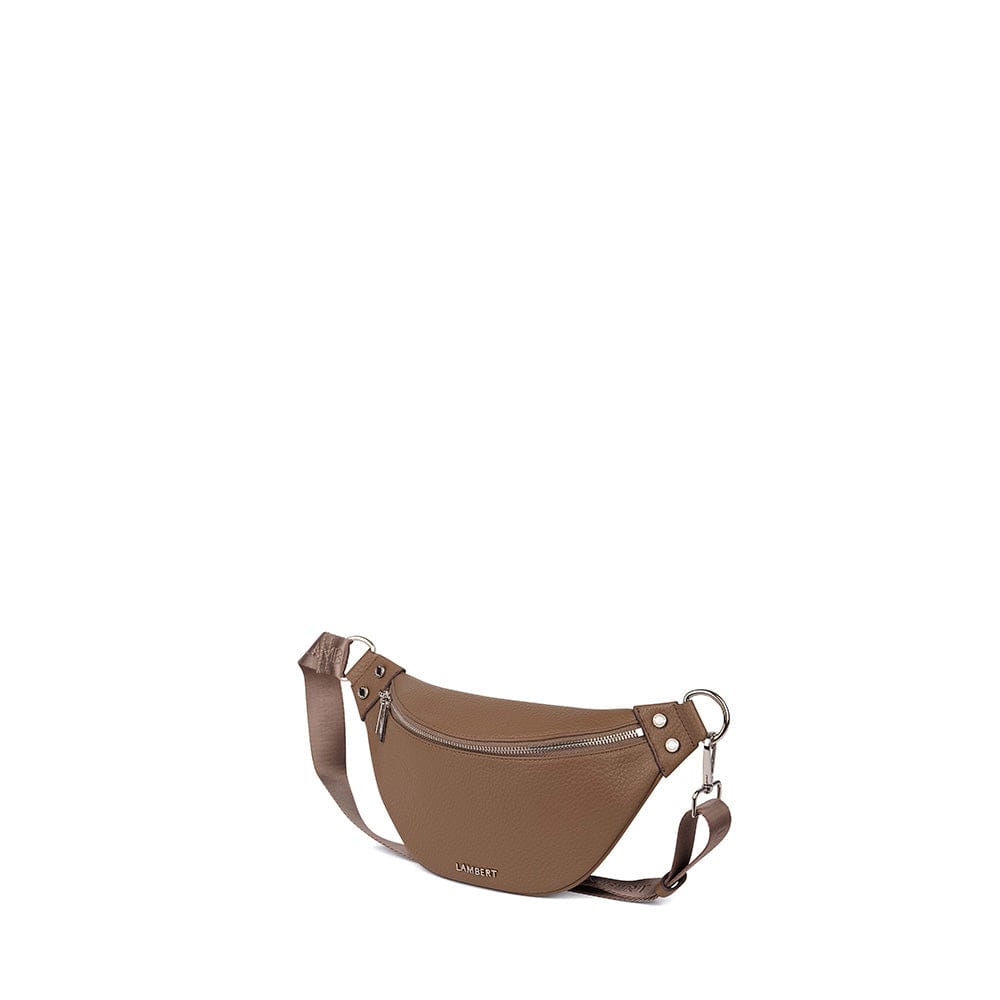 The Sarah – Vegan Leather Belt Bag in Taupe