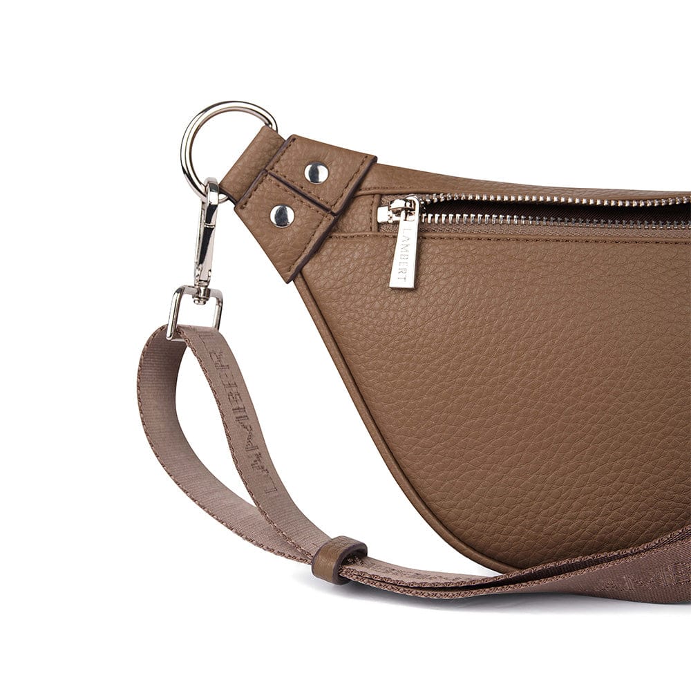 The Sarah – Vegan Leather Belt Bag in Taupe
