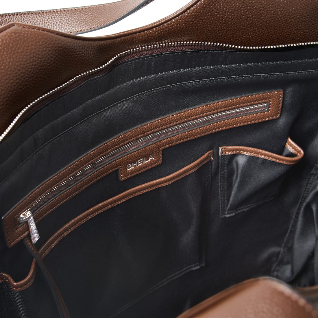 Le Sheila – Sac fourre-tout en cuir vegan chocolat