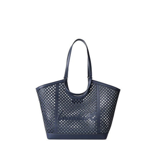 Le Solene – Sac fourre-tout en cuir vegan marine